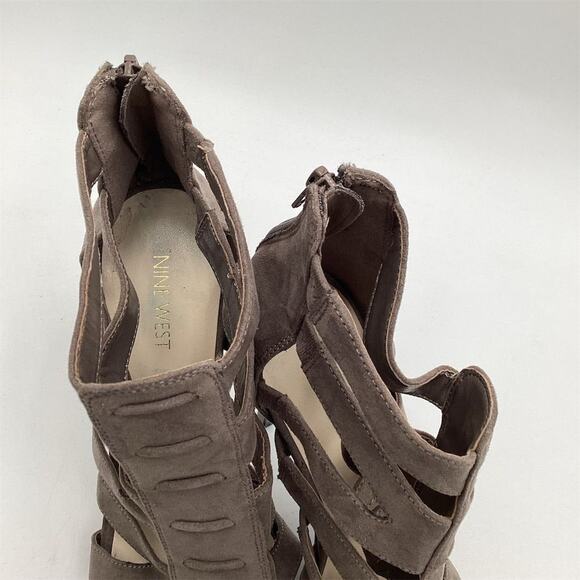 Nine West Women's Gladiator Sandals Brown Size 10M Party/Cocktail - Picture 4 of 9